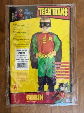 Robin Infant Costume - Red & Green